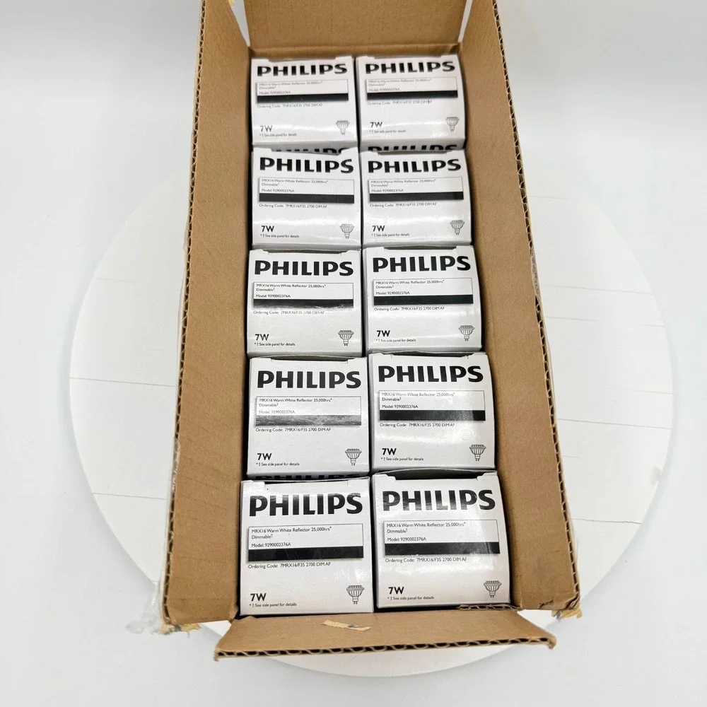 Case of Philips 7MRX16/F35 2700 DIM AF‎ LED LANDSCAPE LIGHTING LIGHTS 7 W MRX16